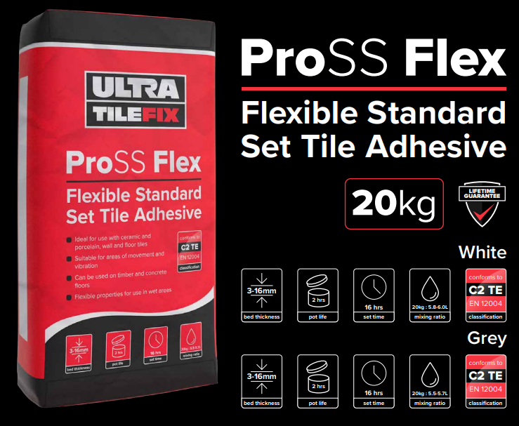 Ultra Pro SS Flex: Flexible Standard Set Tile Adhesive