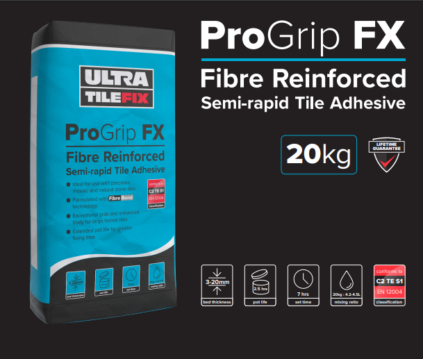 Ultra PROGRIP FX Fibre Semi-Rapid S1 Fibre Tile Adhesive