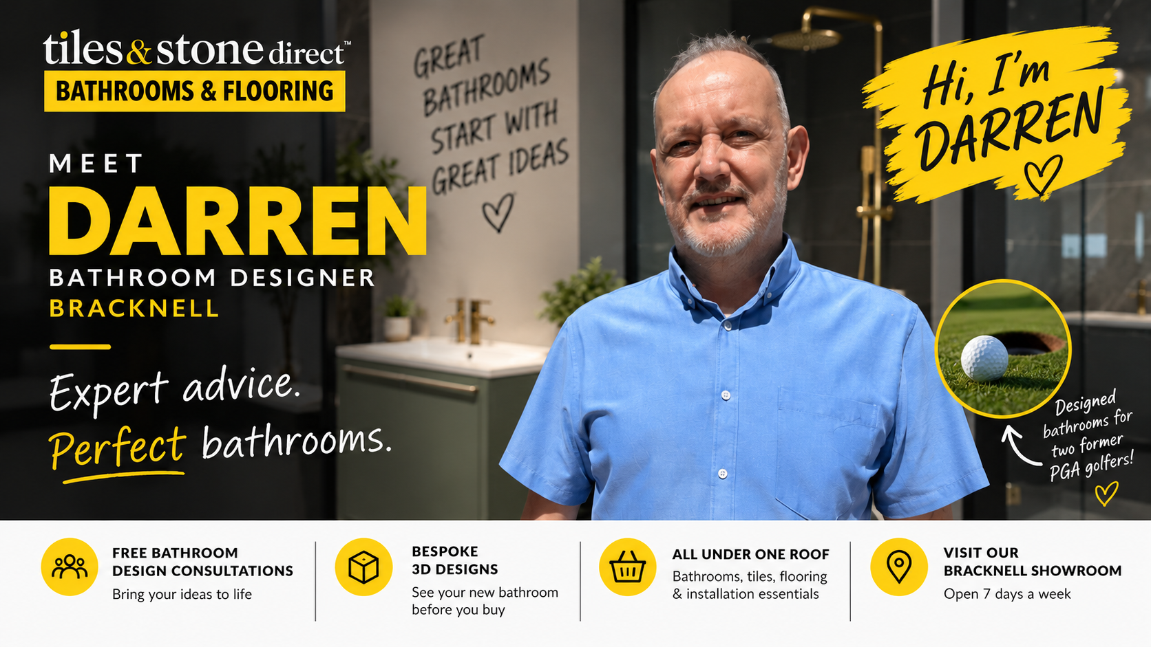 Bathroom Showroom Bracknell: Meet Darren & Get Your FREE 3D Bathroom Design