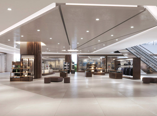 Porcelanosa Adda Bone L 120x120cm shown in a styled room setting