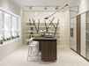 Porcelanosa Baltimore White L 59.6x59.6cm shown in a styled room setting