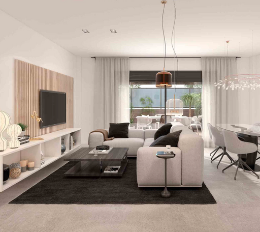 Porcelanosa Baltimore White L 59.6x59.6cm shown in a styled room setting