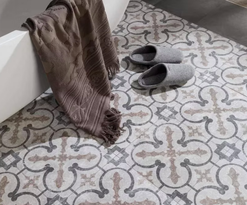 Porcelanosa Barcelona C L 59.6x59.6cm shown in a styled room setting