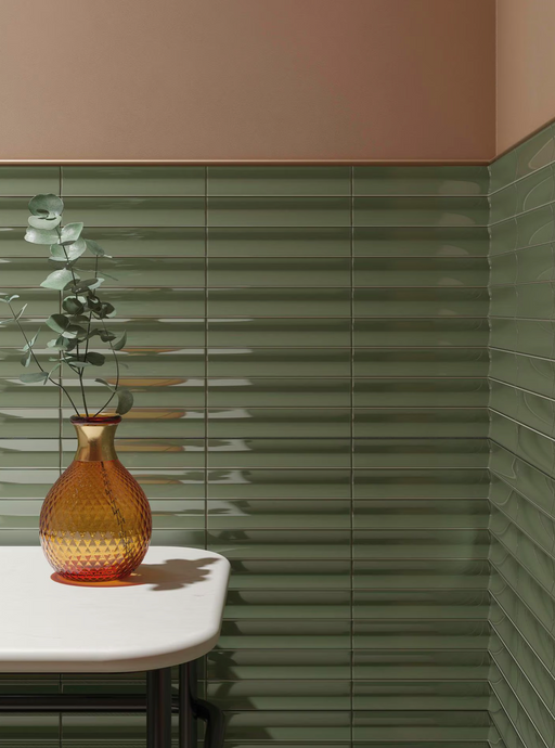 Porcelanosa Blinds Jade 16.15x30x1.15 15x30cm shown in a styled room setting