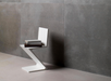 Porcelanosa Bottega Acero L 120x120cm shown in a styled room setting