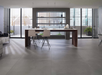 Porcelanosa Bottega Acero L 120x120cm shown in a styled room setting