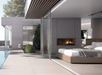 Porcelanosa Bottega Caliza Ant.l 120x120cm shown in a styled room setting