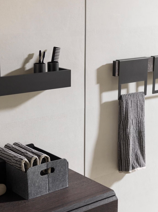 Porcelanosa Bottega White L 120x120cm shown in a styled room setting
