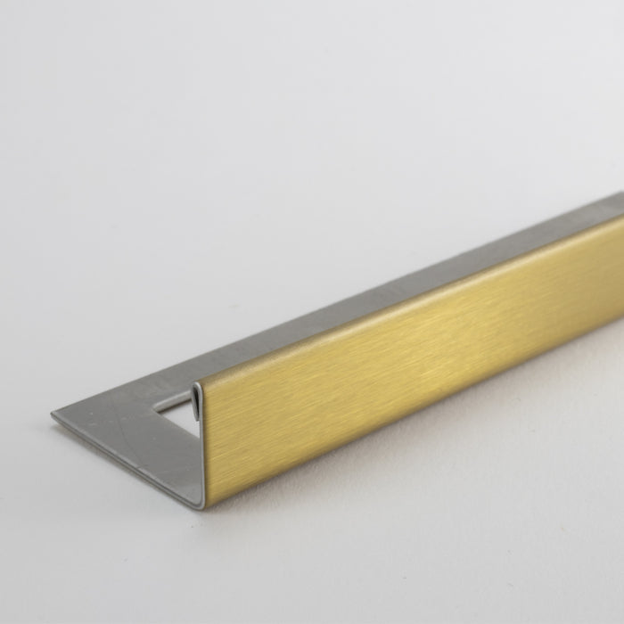 12mm Tile rite Brushed Gold S/Steal trim 2.5M