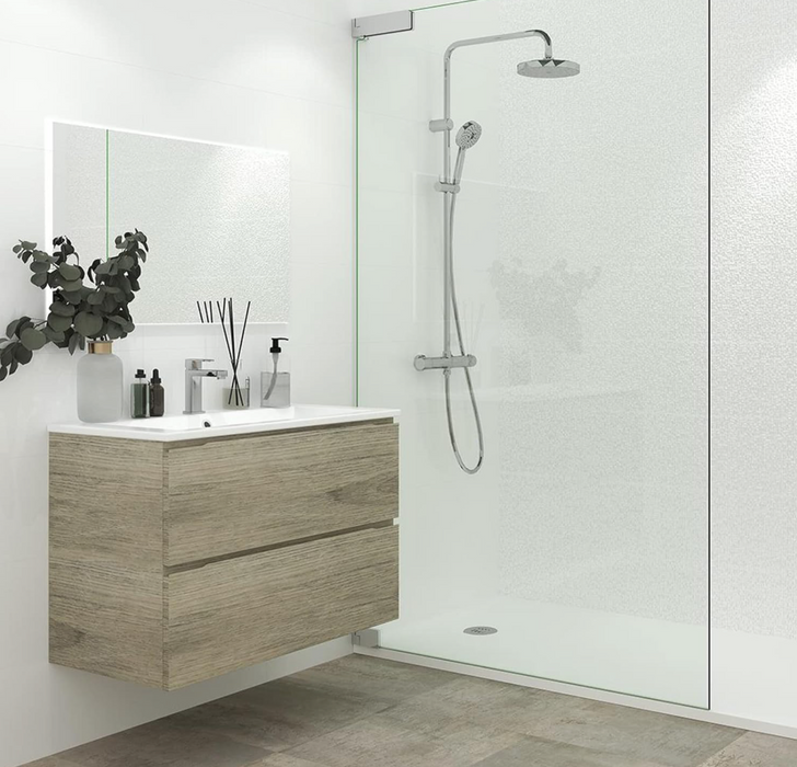 Porcelanosa Cubica Blanco L 25x44.3cm shown in a styled room setting