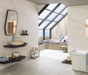 Porcelanosa Deco Harlem Caliza L 59.6x59.6cm shown in a styled room setting