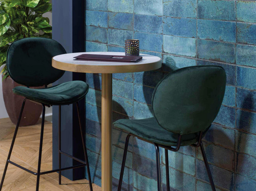 Porcelanosa Deco Vetri Blu 33.299999999999997x59.2cm shown in a styled room setting
