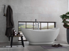 Porcelanosa Dover Acero L 59.6x59.6cm shown in a styled room setting