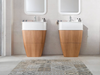 Porcelanosa Dover Caliza 33.299999999999997x100cm shown in a styled room setting