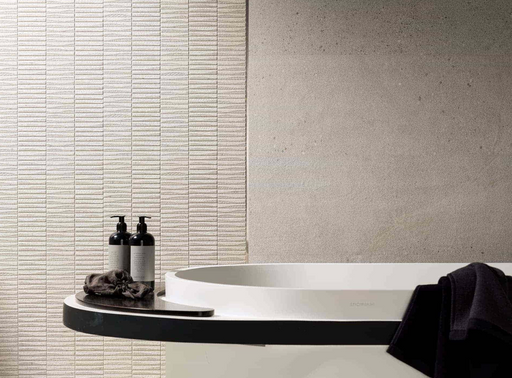 Porcelanosa Durango Acero 33.299999999999997x100cm shown in a styled room setting