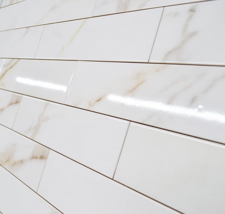 Diamond Vein Gold Gloss 7.5x30cm image 2