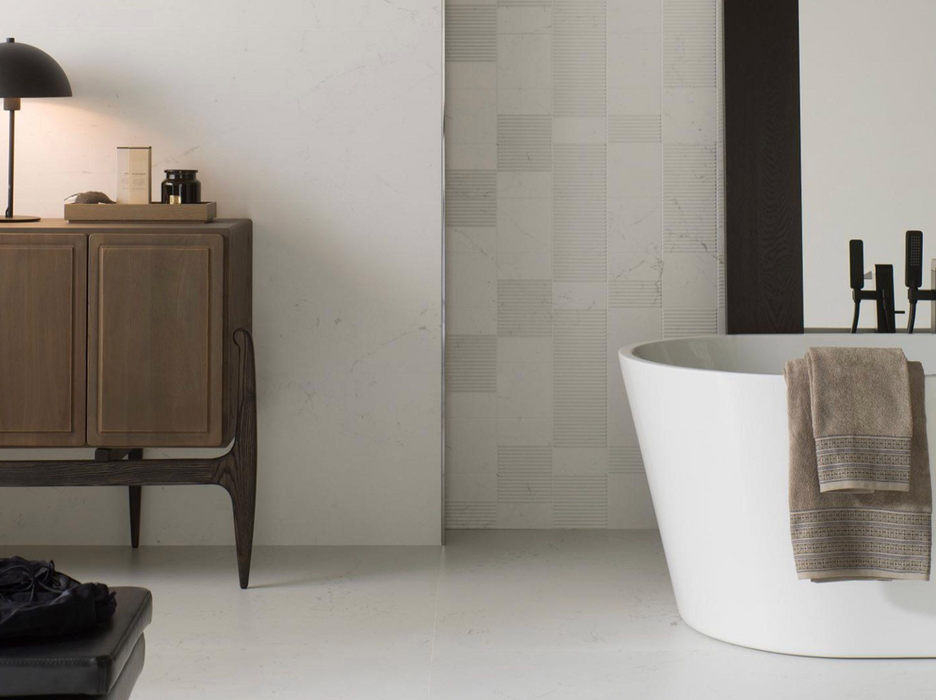 Porcelanosa Fontana Matt 45x120cm shown in a styled room setting