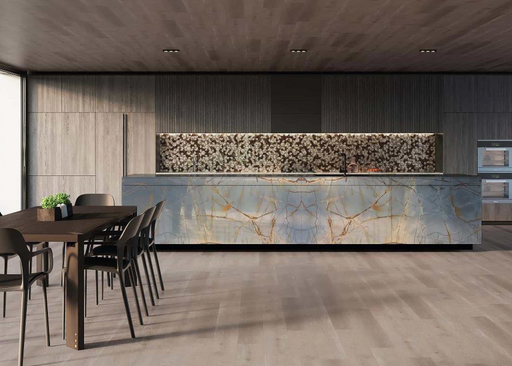 Porcelanosa Future Amber 25.8x30x0.8 25.8x30cm shown in a styled room setting