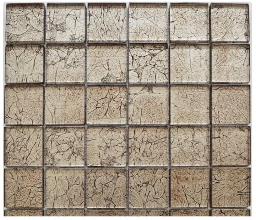 Gilded Pewter Mosaic 4.8x4.8cm
