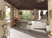 Porcelanosa Hannover Topo L 120x120cm shown in a styled room setting