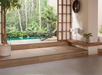 Porcelanosa Hannover Topo L 120x120cm shown in a styled room setting