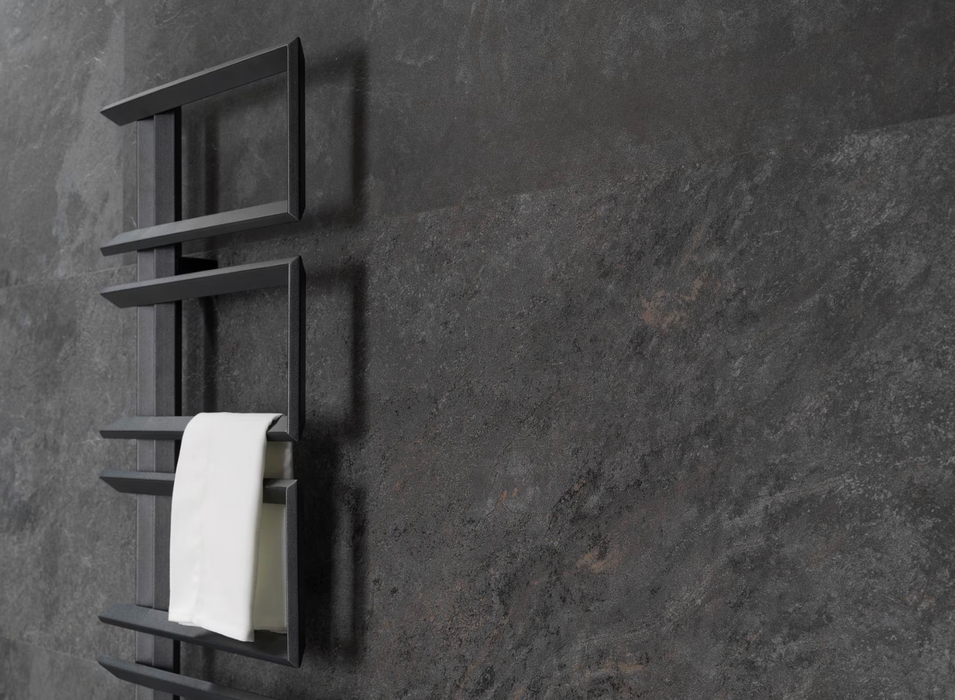 Porcelanosa Image Dark L 33.299999999999997x59.2cm shown in a styled room setting
