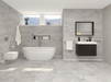 Porcelanosa Image Silver L 33.299999999999997x59.2cm shown in a styled room setting