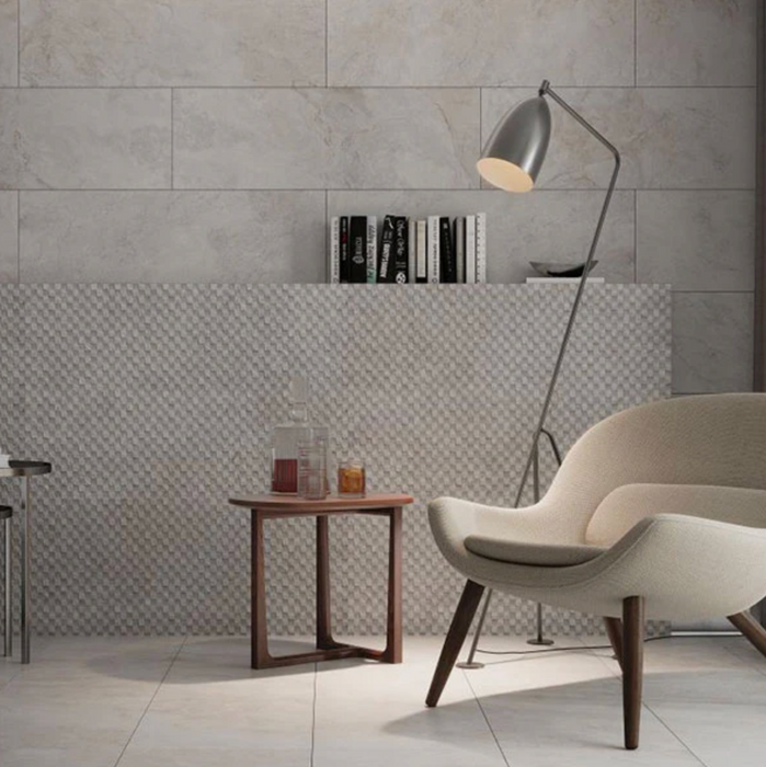 Porcelanosa Image White (ex Mir)40x80 40x80cm shown in a styled room setting