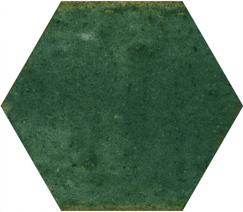 Hope Green Hexagon Gloss Ceramic Wall 150x173mm
