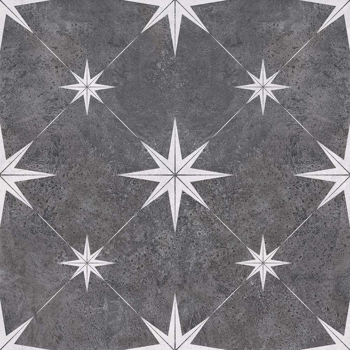 Vincent Charcoal Patterned Vitrified Ceramic 335x335mm