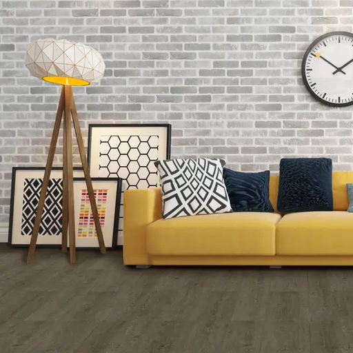 Industrial Loft Graphite Grey Wood Effect Plank 17.78x121.92cm