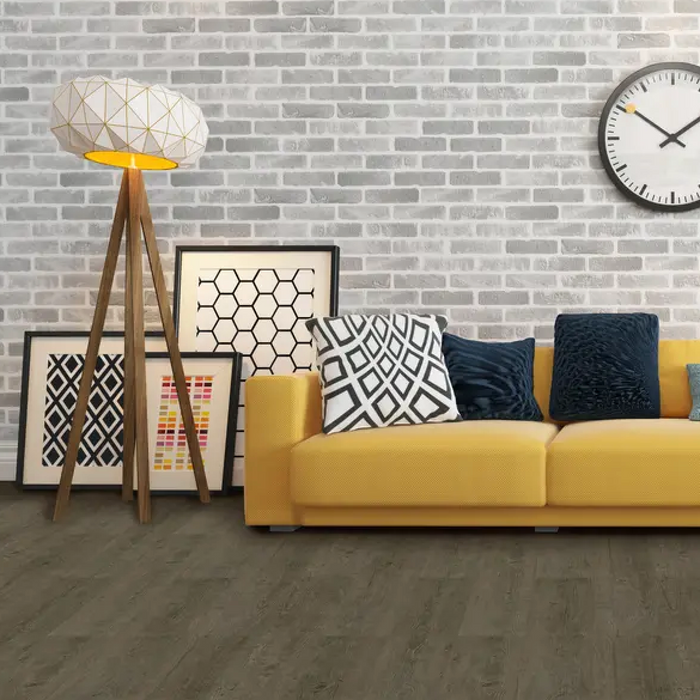 Industrial Loft Graphite Grey Wood Effect Plank 17.78x121.92cm