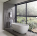 Porcelanosa Japan Marine L 25x44.3cm shown in a styled room setting