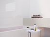 Porcelanosa Kent Cream Gloss 8x30x0.85 8x30cm shown in a styled room setting