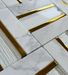 Kyoto Gold Marble Mosaic 2.5x10cm