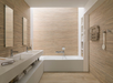 Porcelanosa Lexington Maple 45x120cm shown in a styled room setting