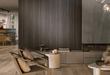 Porcelanosa Line 3D Antracita 59.6x150cm shown in a styled room setting