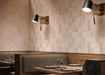 Porcelanosa Line Dorcia Marfil 59.6x150cm shown in a styled room setting
