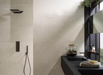 Porcelanosa Line Santorini Grey 59.6x150cm shown in a styled room setting