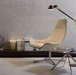 Porcelanosa Lucerna Acero Ant.l 120x120cm shown in a styled room setting