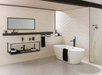 Porcelanosa Madagascar Blanco L 25x44.3cm shown in a styled room setting