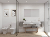 Porcelanosa Madagascar Blanco L 25x44.3cm shown in a styled room setting