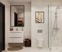 Porcelanosa Madagascar Blanco L 33.299999999999997x59.2cm shown in a styled room setting