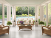 Porcelanosa Madagascar Blanco L 59.6x59.6cm shown in a styled room setting