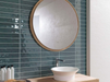 Porcelanosa Malaga Ocean L 25x44.3cm shown in a styled room setting