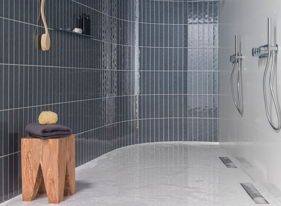Porcelanosa Malaga Ocean L 25x44.3cm shown in a styled room setting