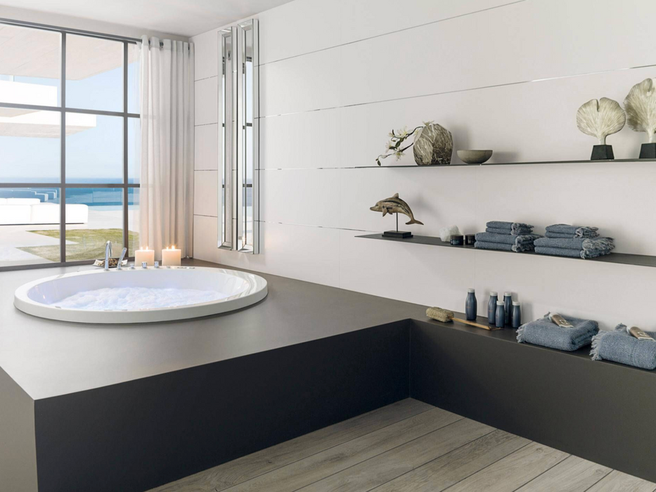 Porcelanosa Marmi China XL 45x120cm shown in a styled room setting