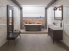 Porcelanosa Massa Nat.l 59.6x59.6cm shown in a styled room setting