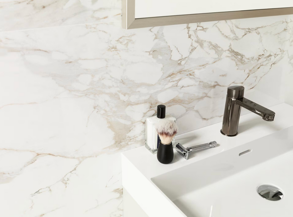 Porcelanosa Massa Nat.l 59.6x59.6cm shown in a styled room setting