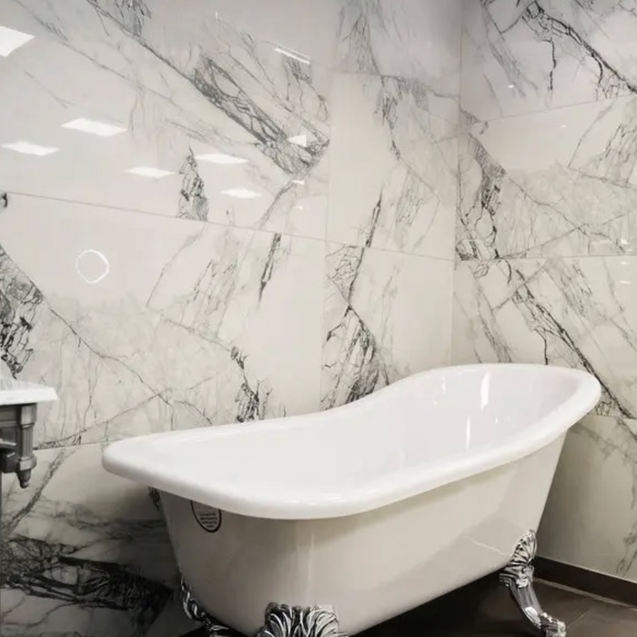 Mila Midnight Carrara Marble 60x120cm image 2